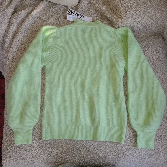 NWT Ganni Soft Wool Alpaca Knit Sweater Size Medium - Picture 4 of 11